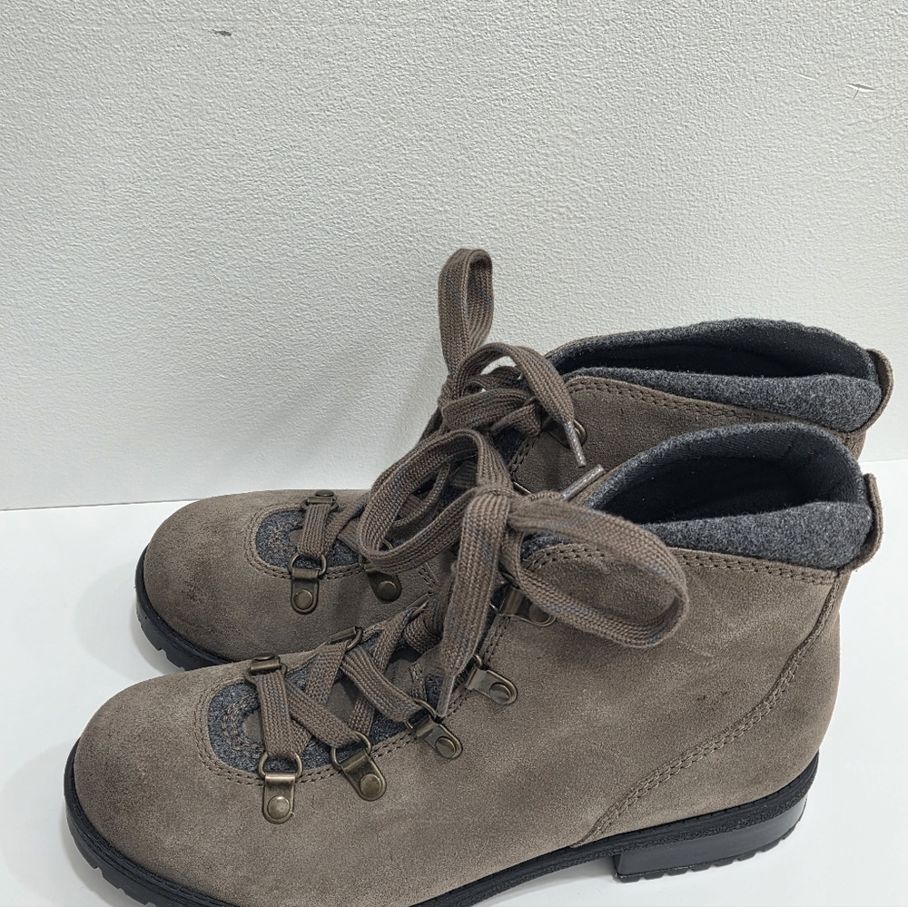 Clarks Women's Faralyn Alpha Blue Grey Suede Lace Up Hiking Boots Size 7 - Picture 8 of 14